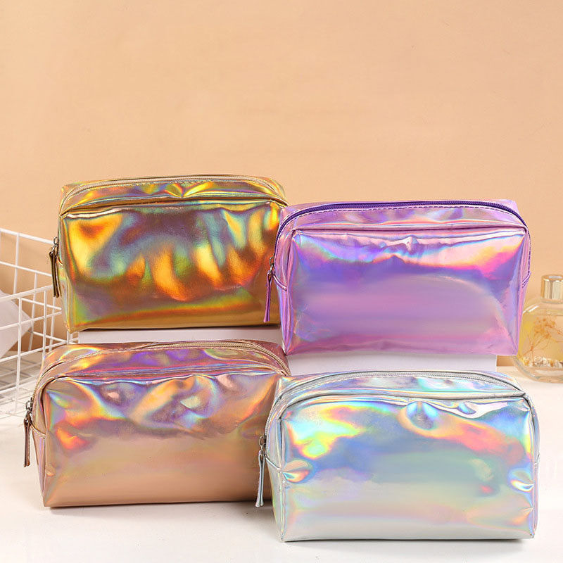 Bolsa de lápiz de cuero de PU a medida Bolsa de maquillaje de plástico
