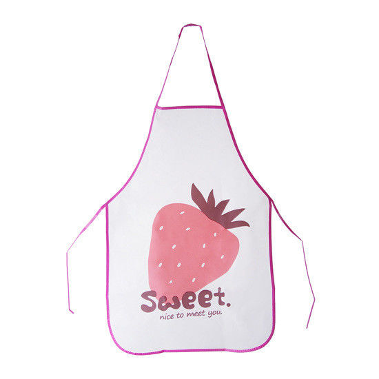 LOGO personalizado del delantal de cocina impreso con color personalizado y tela impermeable PE