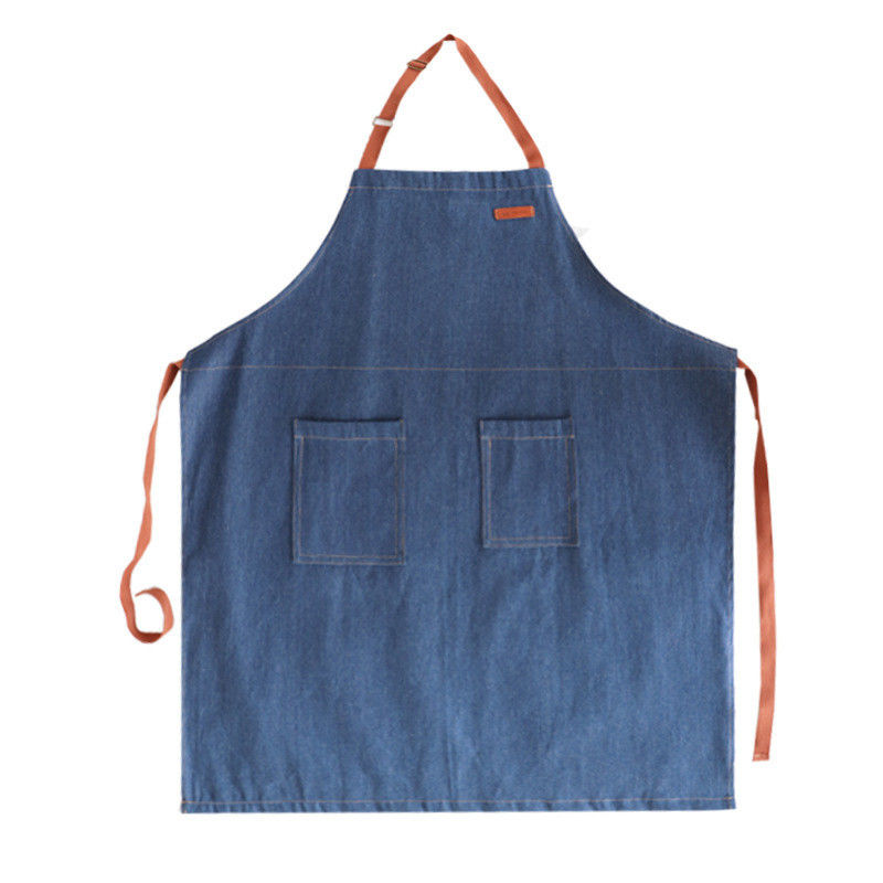 Apron de denim resistente al agua OEM/ODM aceptable lavado en máquina para cocina de cocinero