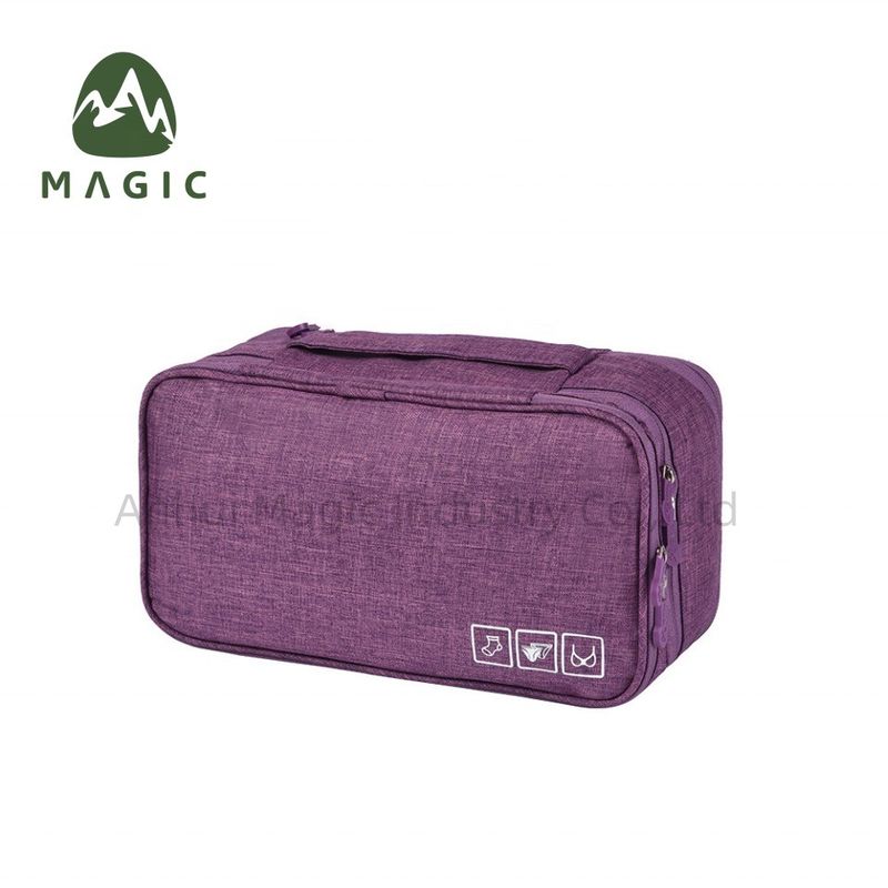 Bolsa de maquillaje de viaje impresa con logotipo personalizado para almacenamiento de maquillaje de moda y organizado