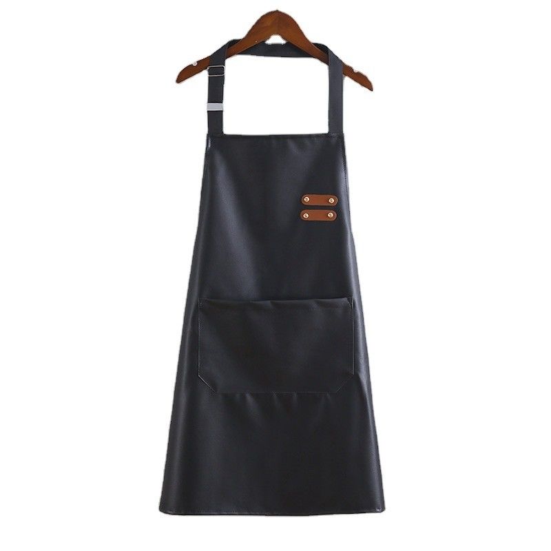 Logotipo personalizado impermeable de cuero del delantal largo para la cocina BBQ Barman Tipo uniforme