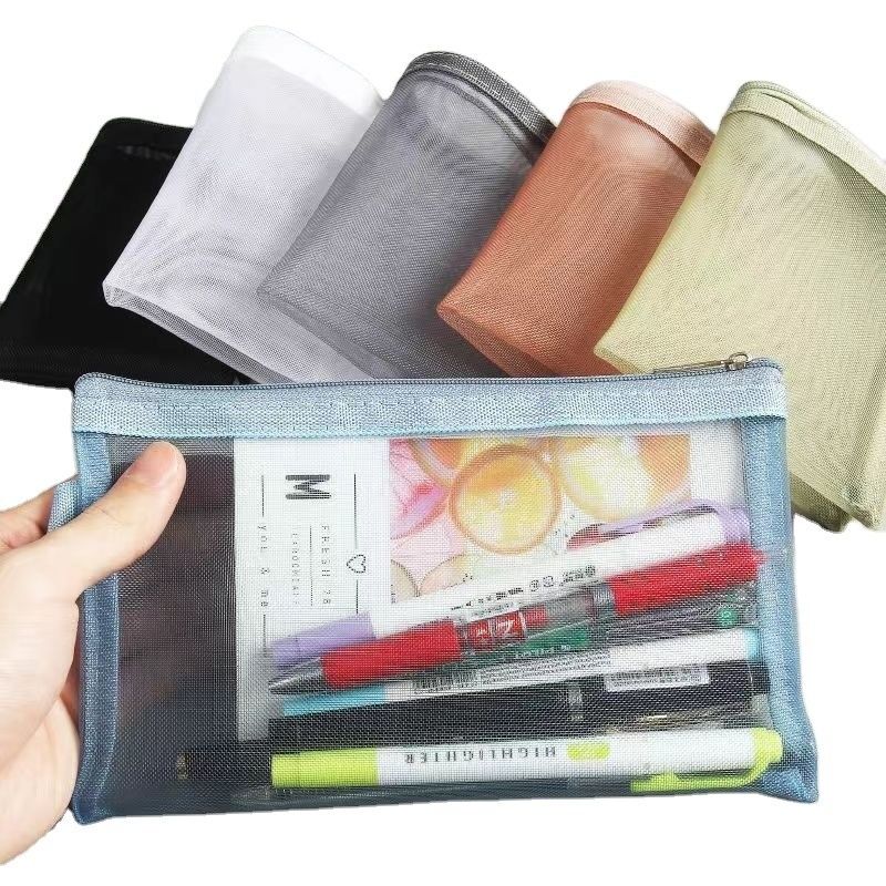 Vida escolar Diaria Bolsas de malla personalizadas Bolsas de maquillaje Cosméticos Organizador de viajes Bolsas de almacenamiento