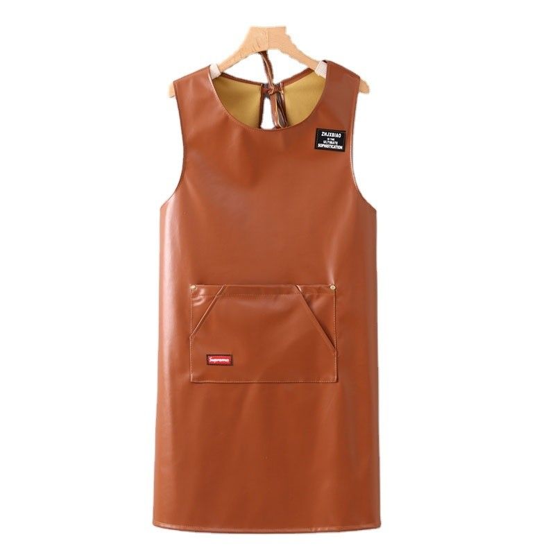 Apron de trabajo de cuero genuino para chef carnicero metalero carpintero