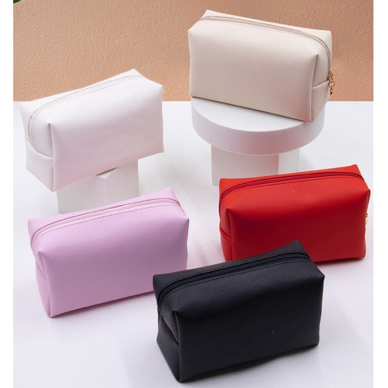 Logotipo personalizado Bolsa portátil de maquillaje de belleza de viaje con cierre de cremallera y logotipo personalizado