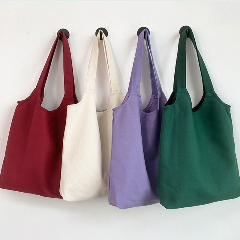Bolsa de algodón de lienzo reciclable con marca personalizada