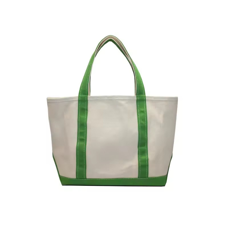 Bolso de algodón ecológico con logotipo impreso a medida estilo de bucle blando