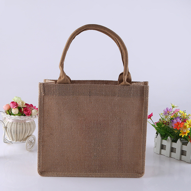 Bolsa de compra de regalos de yute personalizada de moda para requisitos de color personalizados