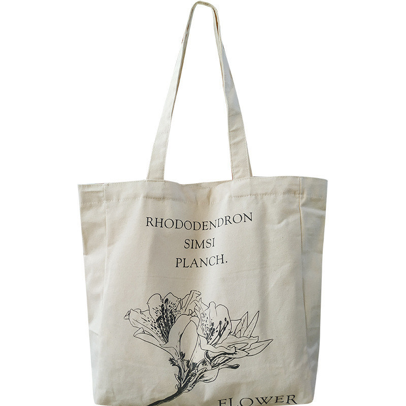 Bolso de compras de lienzo de color personalizado con y patrón impreso