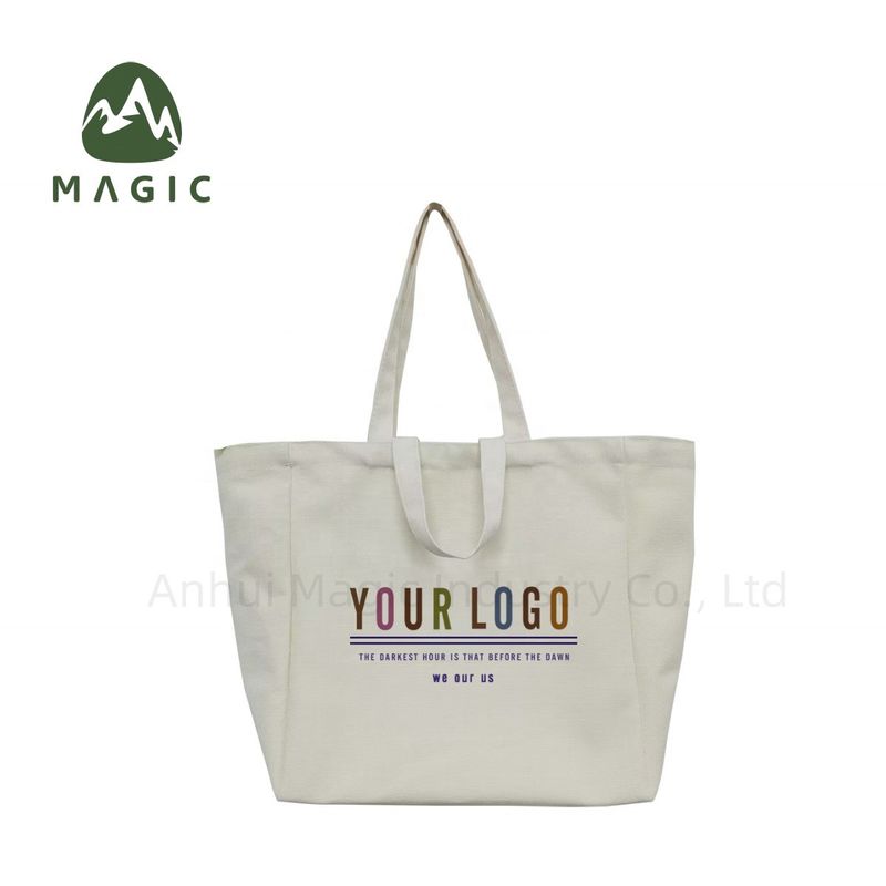 Logotipo personalizado Impreso de lienzo Bolsas de algodón para mujeres de moda OEM / ODM Aceptado