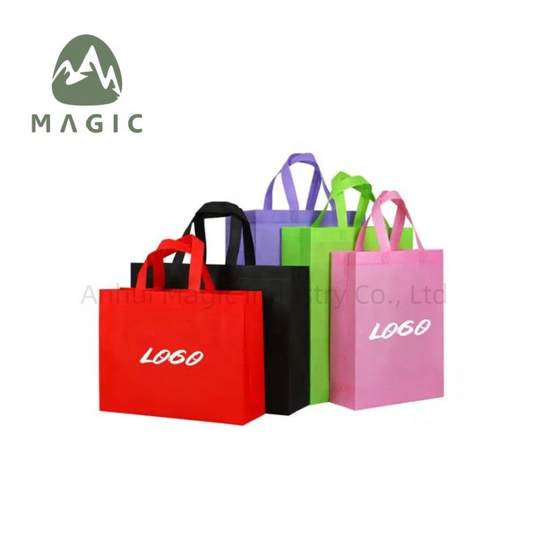 Bolsa de compras no tejida de logotipo personalizado para promociones de bolsas de regalo de vacaciones reutilizables