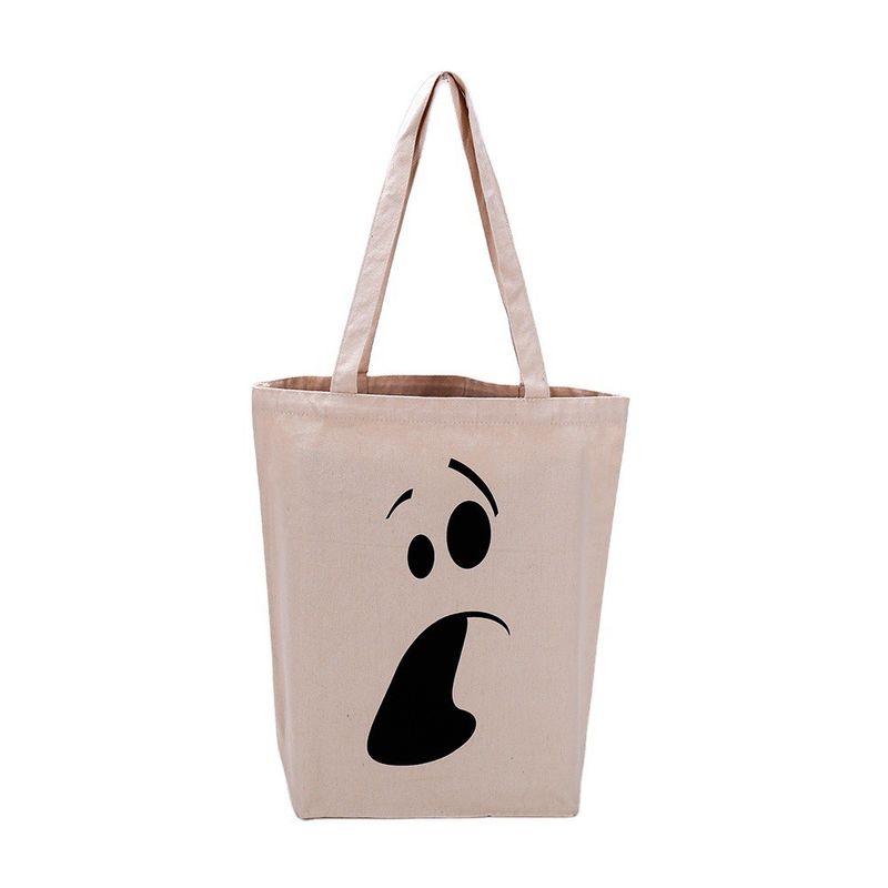Logotipo personalizado de lona de color completo Bolsas de algodón con el patrón de letras más moderno