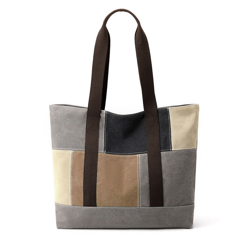 Mujeres de moda bolsas de canvas con logotipo personalizado y color personalizado