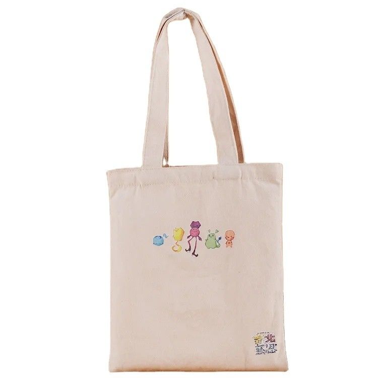 Estilo manejable Eco-amigable Logotipo impreso a medida de lona de tela Bolsa de compras de tela Bolsas de algodón