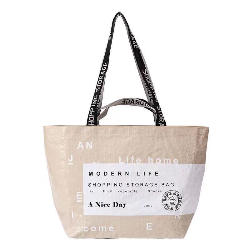 Bolsas de compras laminadas de tejido PP ecológicas con logotipo personalizado