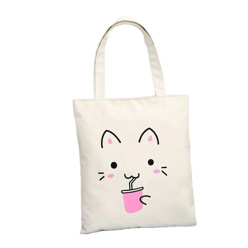 Bolso de moda de lienzo con logotipo personalizado Bolso de compras para la vida escolar diaria