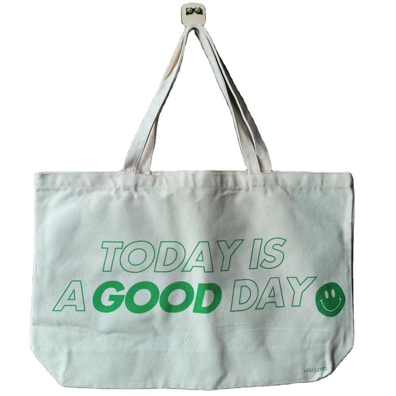 Reciclado tamaño de logotipo personalizado ecológico ecológico orgánico plano en blanco Calico algodón lienzo bolsa de toque