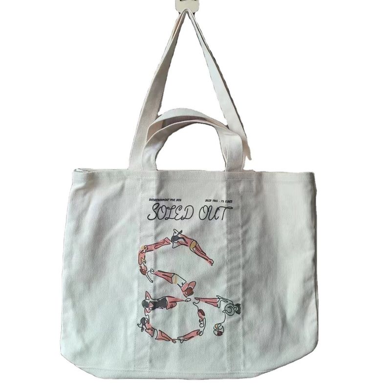 Bolso de algodón de lona de uso múltiple y respetuoso con el medio ambiente para la vida escolar diaria