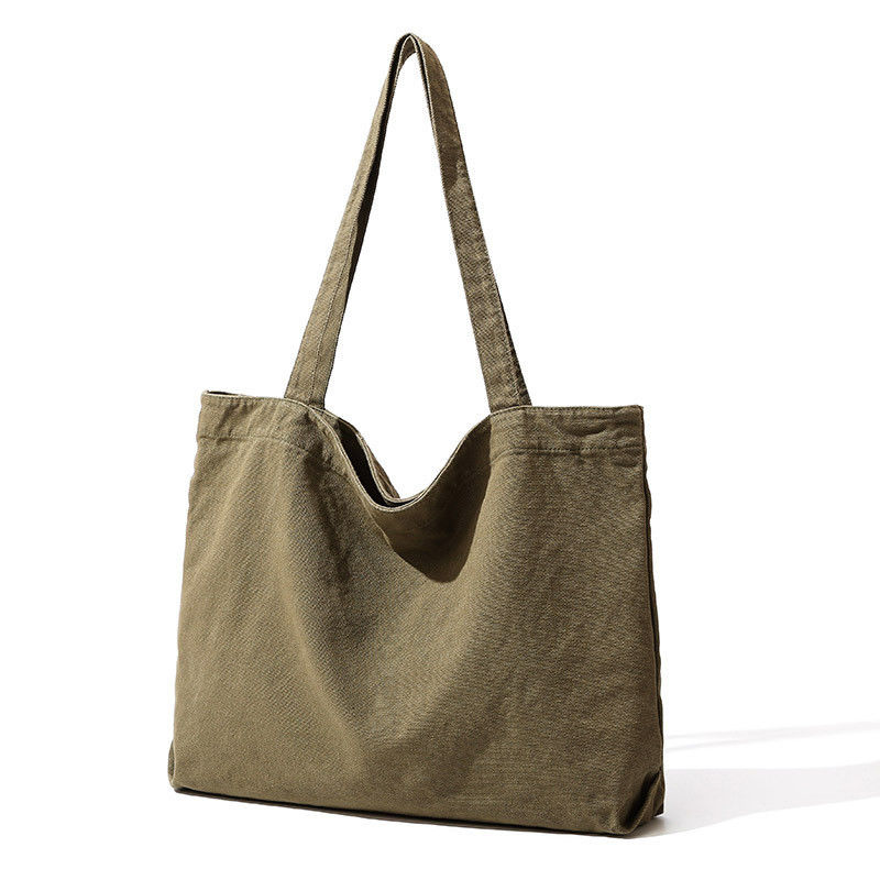 Bolsa de compras de lona de algodón orgánico ecológico con logotipo personalizado