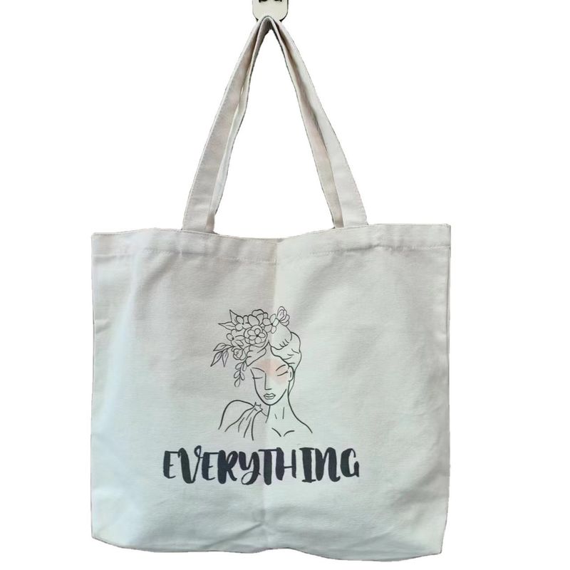Impresión personalizada Bolsa de algodón personalizada para la vida escolar diaria y ecológica
