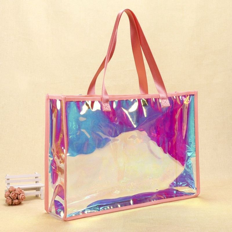 Bolsa de compras de PVC de tamaño medio en color y diseño personalizados