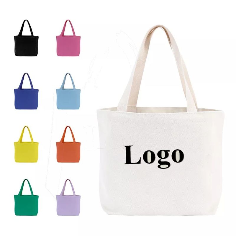 Logotipo personalizado Impreso Bolso de compras orgánico de bolsa grande con bolsillo Logotipo personalizado
