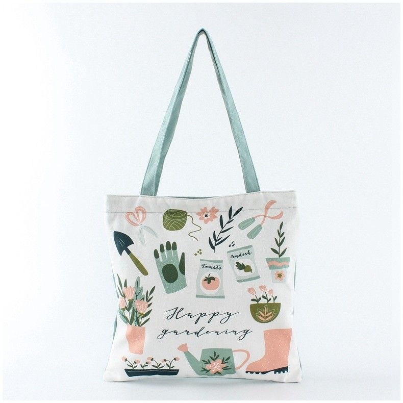 Bolsa de compras de lienzo de algodón con logotipo para comestibles ecológicos