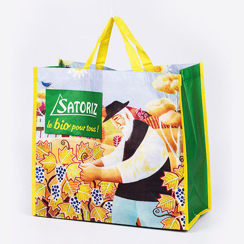 Bolso de compras reutilizable de color no tejido personalizado para compradores ecológicos