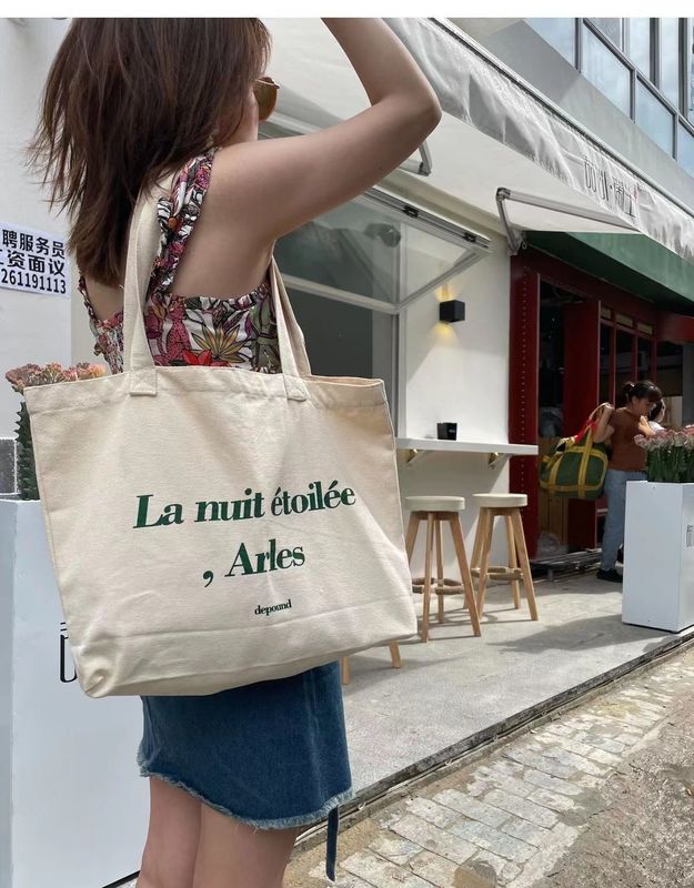 Logotipo personalizado Impreso Bolso de lienzo para compras al por menor Tamaño extra grande