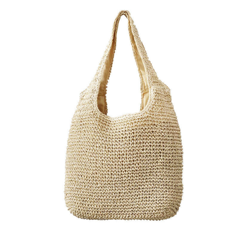 Bolso de mano Raffia de verano 2022 estilo bohemio aceptable OEM / ODM Bolso de playa de paja de tejido