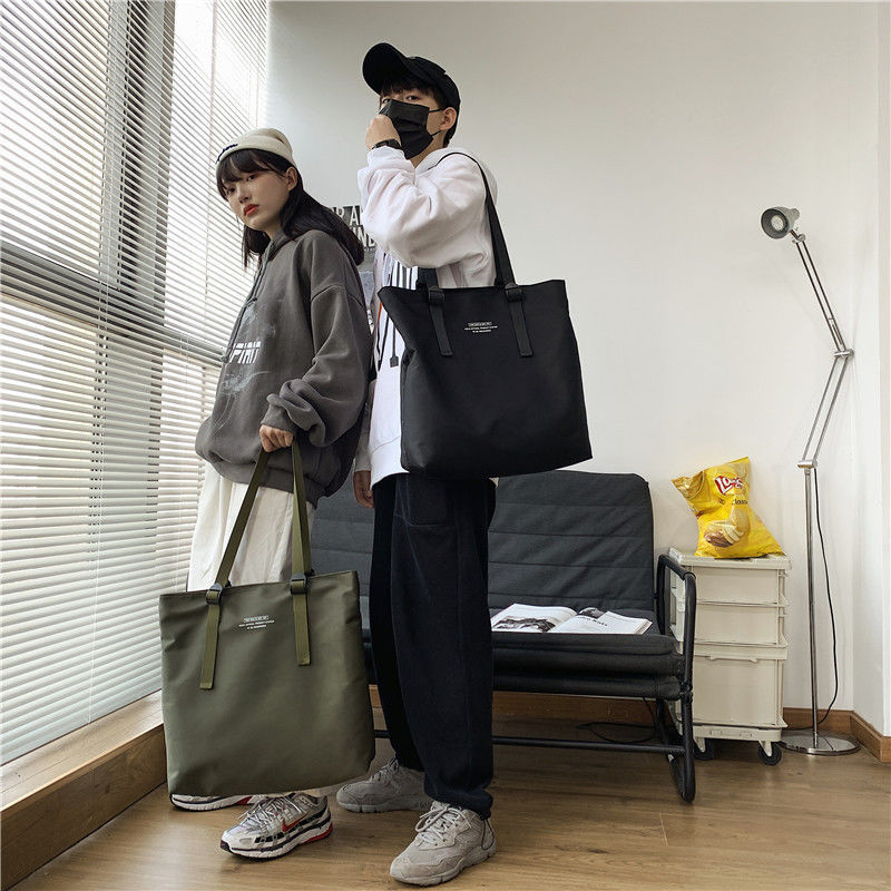 Bolsa de lienzo de mensajería para impresión de compras Bolsa de nylon Impreso LOGO Logotipo personalizado