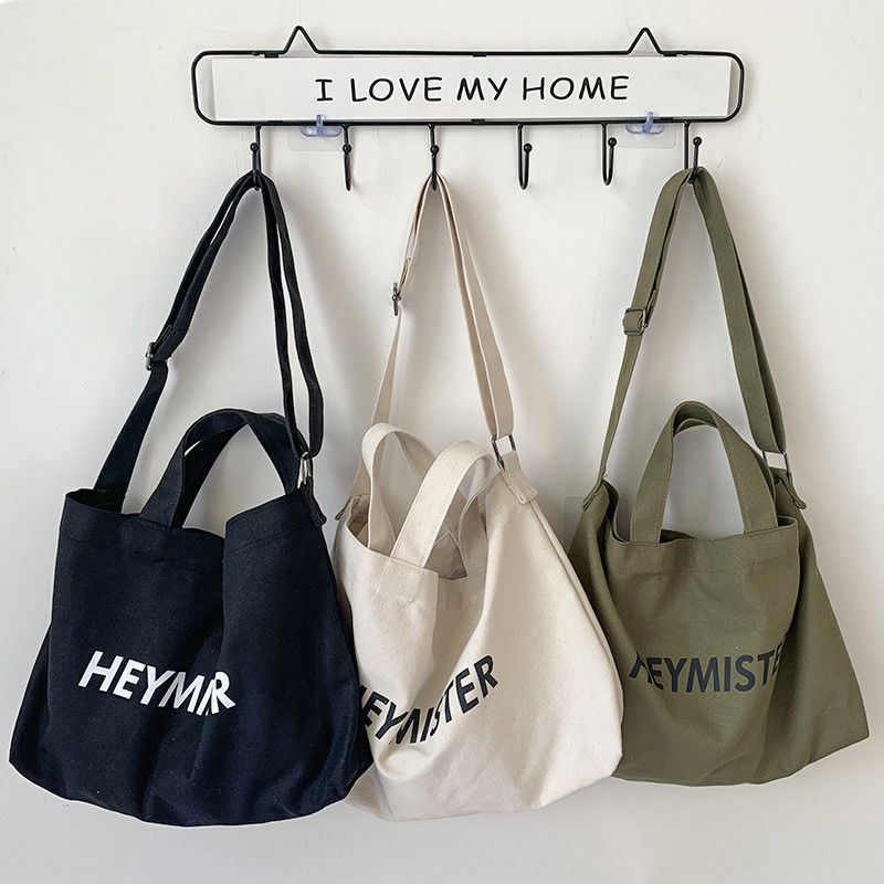 Bolso de bolsillo de lienzo personalizado aceptable OEM/ODM para impresión de cartas Bolso de mensajería de cuerpo cruzado