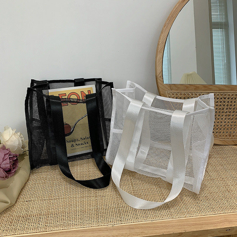 2022 Impresión de moda personalizada bolso de arena grande bolso de playa femenino con hueco