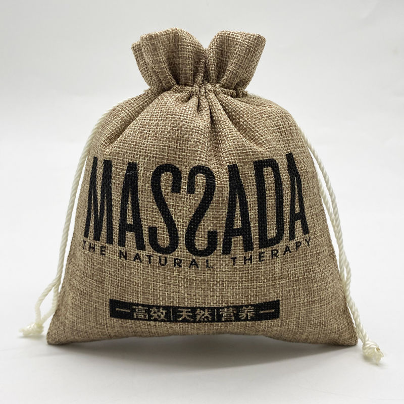 Bolso de cuerda de juto de logotipo personalizado para elementos esenciales y organización de la vida escolar diaria